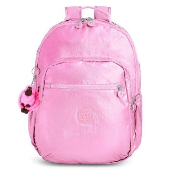 Kipling Handbags - Kipling⚡Metallic Pink Seoul Backpack